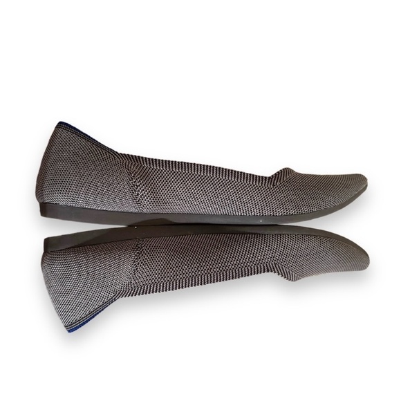 Rothy's The Point Birdseye Black Gray Pointed Toe Flat Ballet Shoes Sz 9.5 - Picture 6 of 11